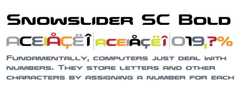 Snowslider SCBold Typeface