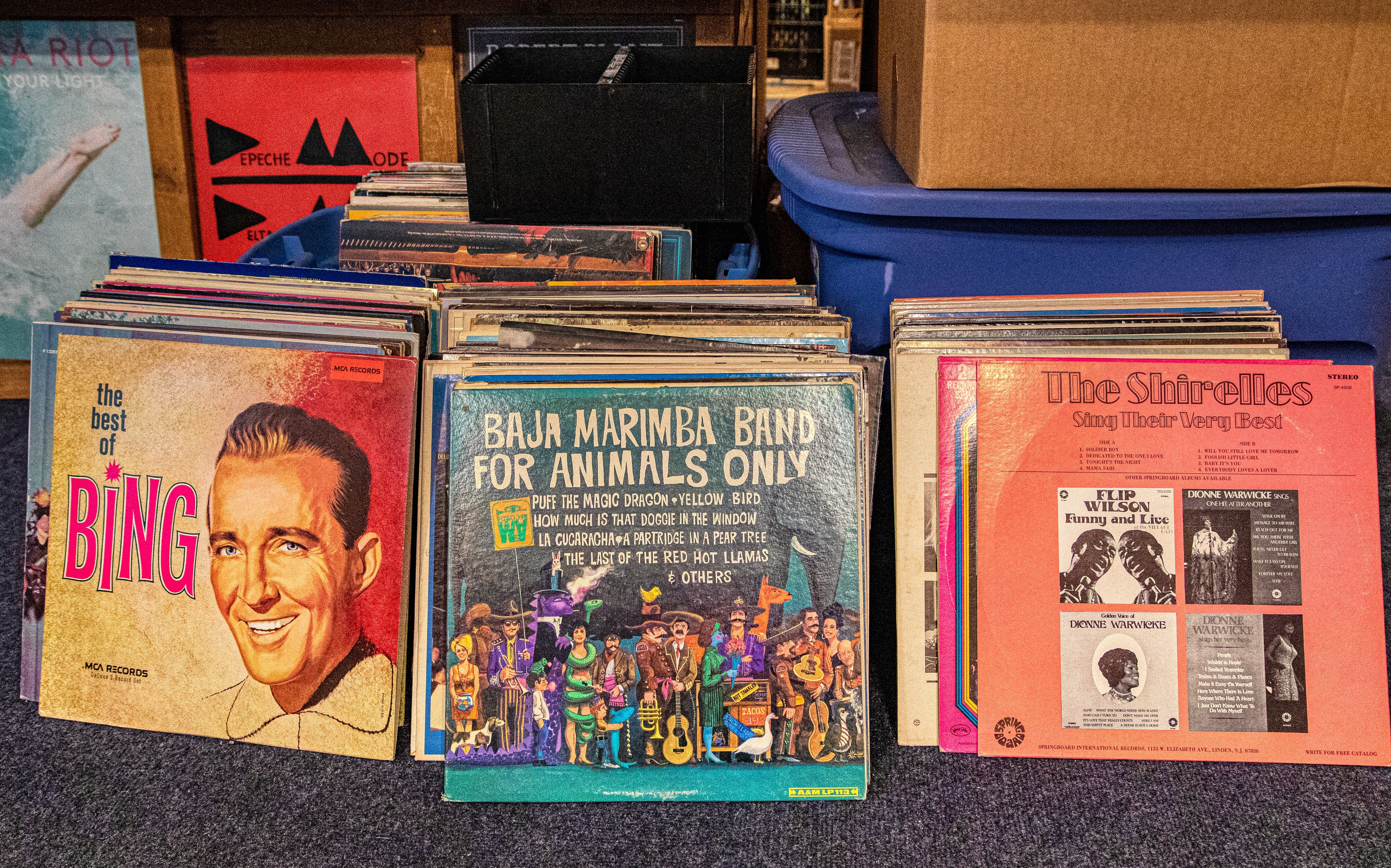 Selection of retro vinyls Selection of retro vinyls