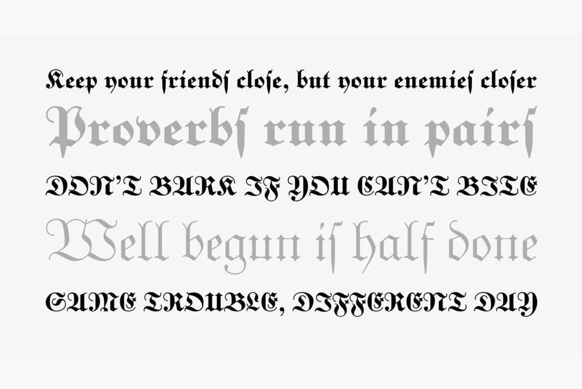 Unger Fraktur Fett Typeface Unger Fraktur Fett Typeface